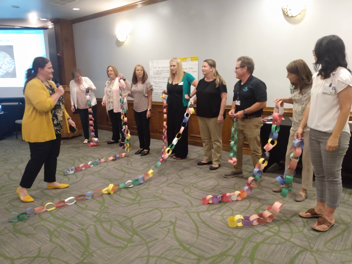 Participants in paper chain activity