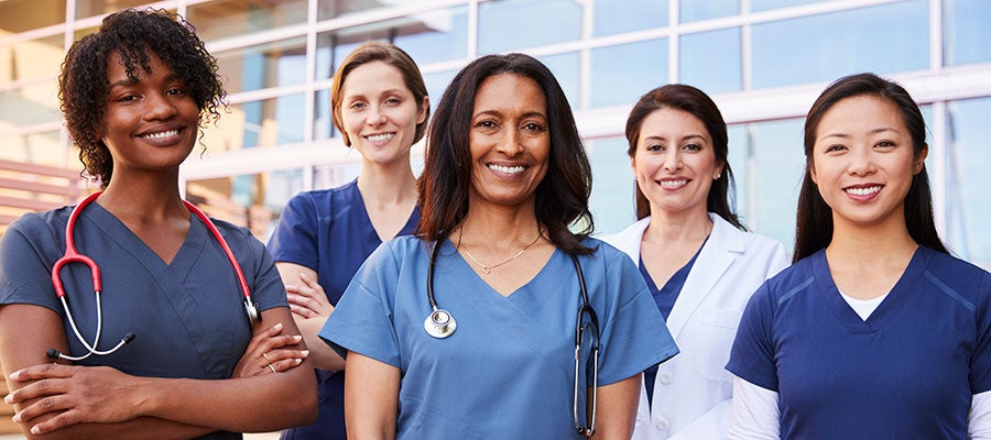 Group of female medical staff