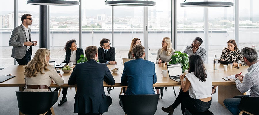 board meeting in the daytime