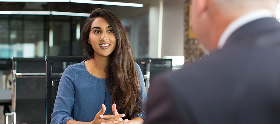 young businessperson meeting recruiting