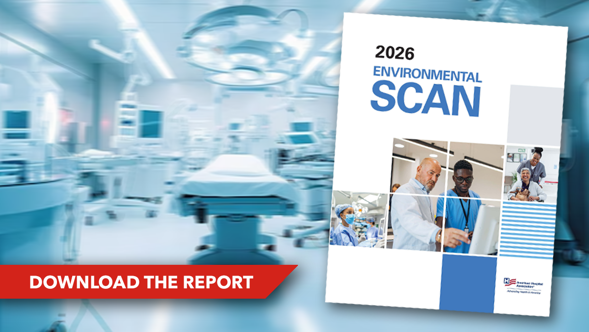 AHA Market Scan | Graphic to Download the Report, 2025 Environmental Scan from AHA