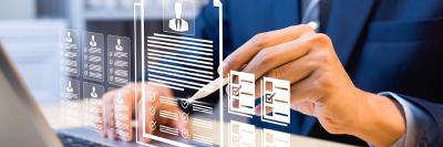 Professional working on a laptop